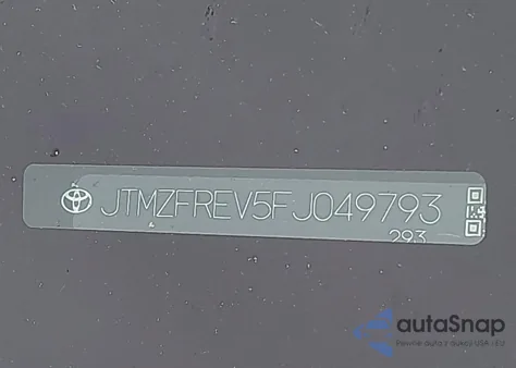 2015 Toyota Rav4 Le из США, поврежденный, VIN JTMZFREV5FJ049793